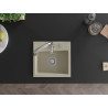 Mexen Milo Granitspüle 1-Becken mit Küchenarmatur Savita, beige - 6505-69-672601-00