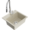 Mexen Milo Granitspüle 1-Becken mit Küchenarmatur Savita, beige - 6505-69-672601-00