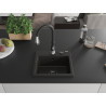 Mexen Milo Granitspüle 1-becken mit Küchenarmatur Savita, schwarz/goldener Metallic - 6505-75-672601-70-B