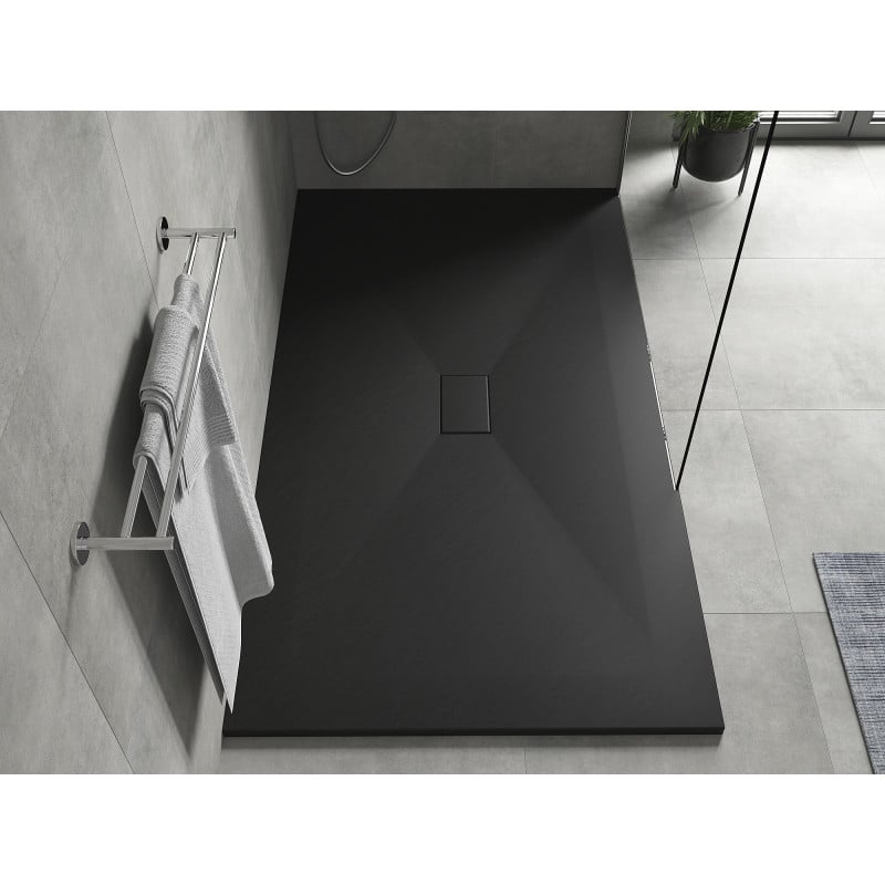 Mexen Hugo rechteckige Duschwanne SMC 180 x 100 cm, schwarz - 42701018