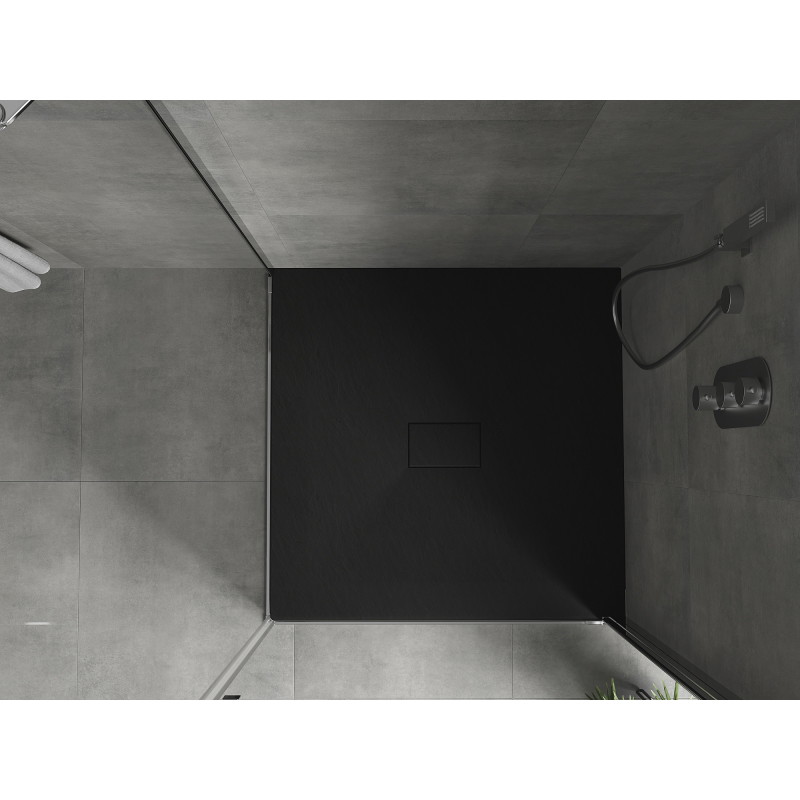 Mexen Hugo Quadratische Duschtasse SMC 100 x 100 cm, schwarz - 42701010