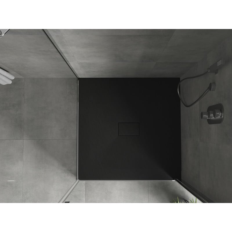 Mexen Hugo quadratische Duschwanne SMC 100 x 100 cm, schwarz - 42701010
