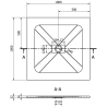 Mexen Hugo quadratische Duschwanne SMC 100 x 100 cm, schwarz - 42701010
