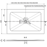 Mexen Hugo rechteckige SMC-Duschwanne 140 x 100 cm, schwarz - 42701014