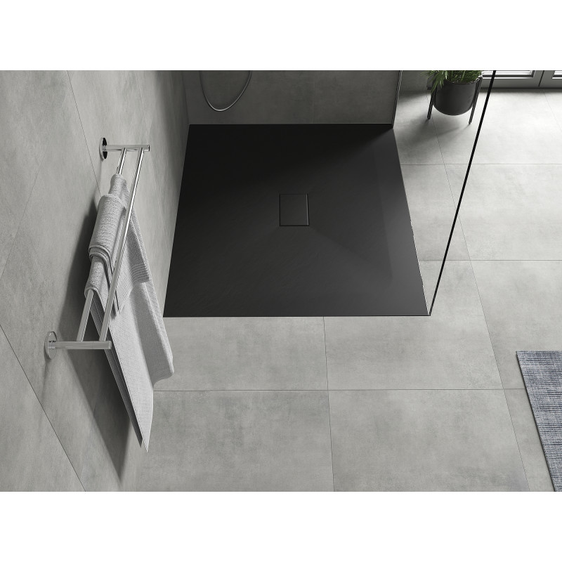 Mexen Hugo rechteckige Duschwanne SMC 110 x 100 cm, schwarz - 42701011