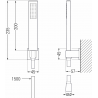 Mexen R-02 punktuelles Duschset, weiß - 785005050-20