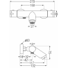 Mexen Kai thermostatische Wann armatur, gold - 77300-50