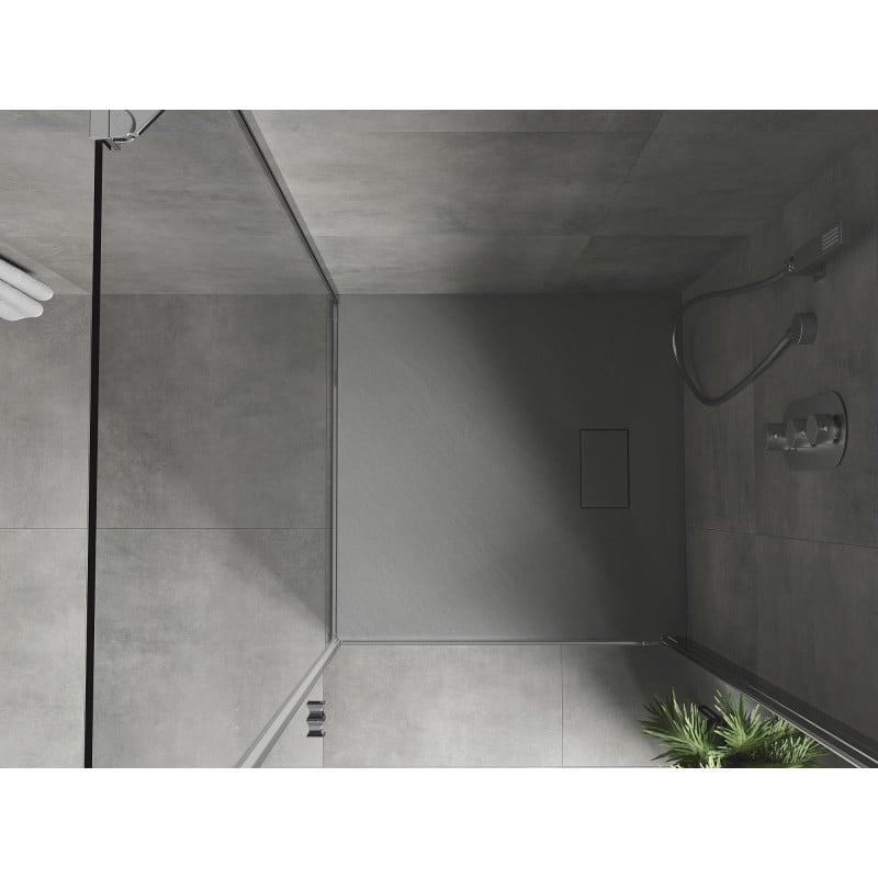 Mexen Hugo quadratische Duschwanne SMC 80 x 80 cm, grau - 42618080