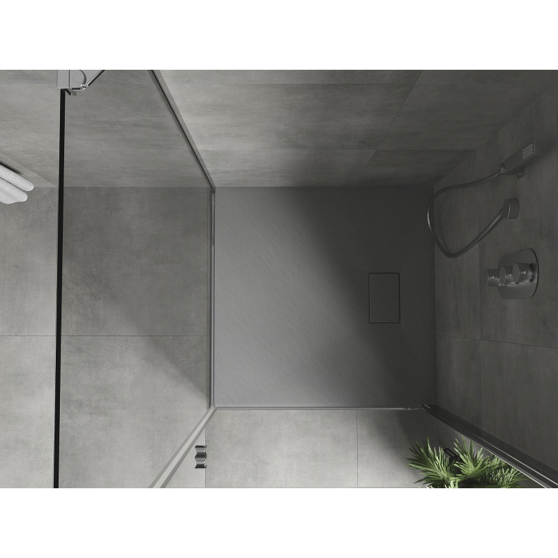 Mexen Hugo Quadratische SMC-Duschwanne 80 x 80 cm, grau - 42618080