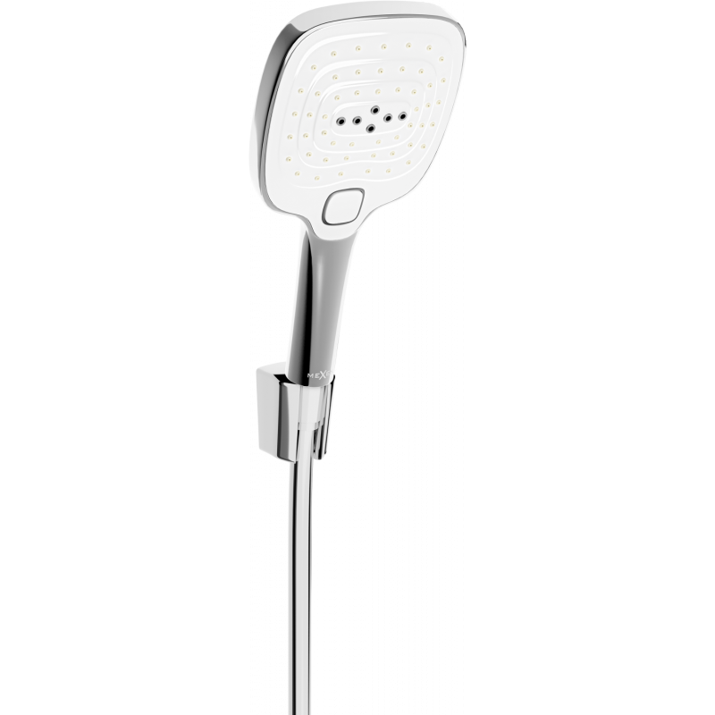 Mexen R-17 punktueller Duschkopf-Set, Chrom/Weiß - 785175052-02