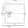 Mexen Hugo quadratische Duschwanne SMC 80 x 80 cm, weiß - 42108080