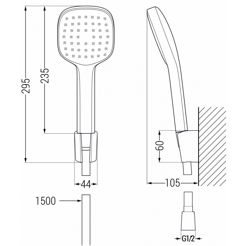Mexen R-33 Punktuelles Duschset, Chrom - 785335052-00