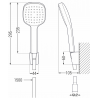 Mexen R-33 punktuelles Duschset, Chrom/Weiß - 785335052-02