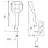 Mexen R-33 Punkt-Duschset, schwarz - 785335052-70