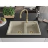 Mexen Tomas 2-Kammer-Granitzlewozmywak mit Küchenarmatur Savita, beige - 6516-69-672601-50