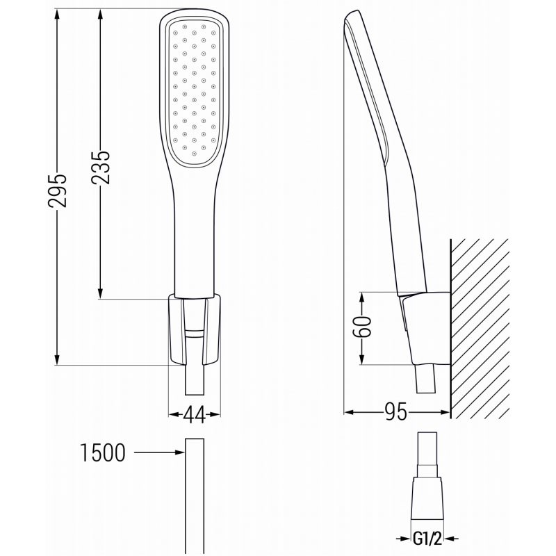 Mexen R-49 Punkt-Duschset, Schwarz/Gold - 785495052-75