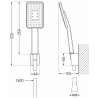 Mexen R-54 punktuelles Duschset, schwarz/chrom - 785545052-71