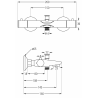 Mexen Nox thermostatische Badewannenarmatur, Chrom - 77350-00