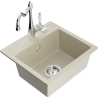 Mexen Milo Granitspüle 1-Becken mit Küchenarmatur Carla, beige - 6505-69-670700-00