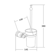 Mexen Estela Toilettenbürste, Gold - 7011550-50