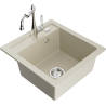 Mexen Vito Granitspüle 1-Becken mit Küchenarmatur Carla, beige - 6503-69-670700-00
