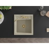 Mexen Vito granitspüle 1-becken mit küchenarmatur Carla, beige - 6503-69-670700-50