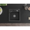 Mexen Vito Granitspüle 1-beckig mit Küchenarmatur Carla, schwarz gesprenkelt - 6503-76-670700-70