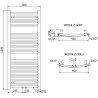 Mexen Ares Badezimmerheizkörper 1200 x 500 mm, 531 W, Anthrazit - W102-1200-500-00-66