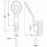 Mexen R-73 Punkt-Duschset, Chrom/Weiß - 785735052-02