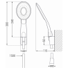 Mexen R-73 punktuelles Duschset, schwarz - 785735052-70