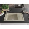 Mexen Elias Granitspüle 1-Becken mit Abtropffläche und Küchenarmatur Carla, beige - 6511-69-670700-00