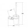 Mexen Estela Toilettenbürste, schwarz - 7011550-70