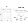 Mexen Mars Badezimmerheizkörper 500 x 400 mm, 178 W, schwarz - W110-0500-400-00-70
