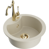 Mexen Diego Granitspüle 1-Becken mit Küchenarmatur Carla, beige - 6512-69-670700-50