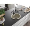 Mexen Diego 1-Becken Granitspüle mit Küchenarmatur Carla, beige - 6512-69-670700-70