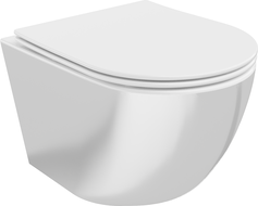 Mexen Lena WC-Schüssel Rimless mit Slim-Absenkautomatik, Duroplast, Weiß/Silber - 30224004