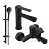 Mexen Sabre DB74 Badewannen-Set, schwarz - 72103DB74-70