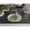 Mexen Kevin Granitspüle 1-Becken mit Abtropffläche und Küchenarmatur Carla, beige - 6517-69-670700-69
