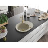Mexen Kevin Granitspüle 1-Becken mit Abtropffläche und Küchenarmatur Carla, beige - 6517-69-670700-50