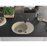 Mexen Kevin Granitspüle 1-Becken mit Abtropffläche und Küchenarmatur Carla, beige - 6517-69-670700-70