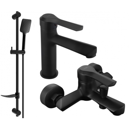 Mexen Sabre DF62 Badezimmerset, schwarz - 72103DF62-70