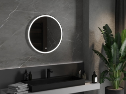 Mexen Gobi beleuchteter Badezimmerspiegel, rund 70 cm, LED 6000K, Antibeschlag - 9801-070-070-611-00