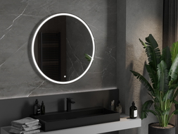 Mexen Gobi beleuchteter Badezimmerspiegel, rund 90 cm, LED 6000K, Antibeschlag - 9801-090-090-611-00