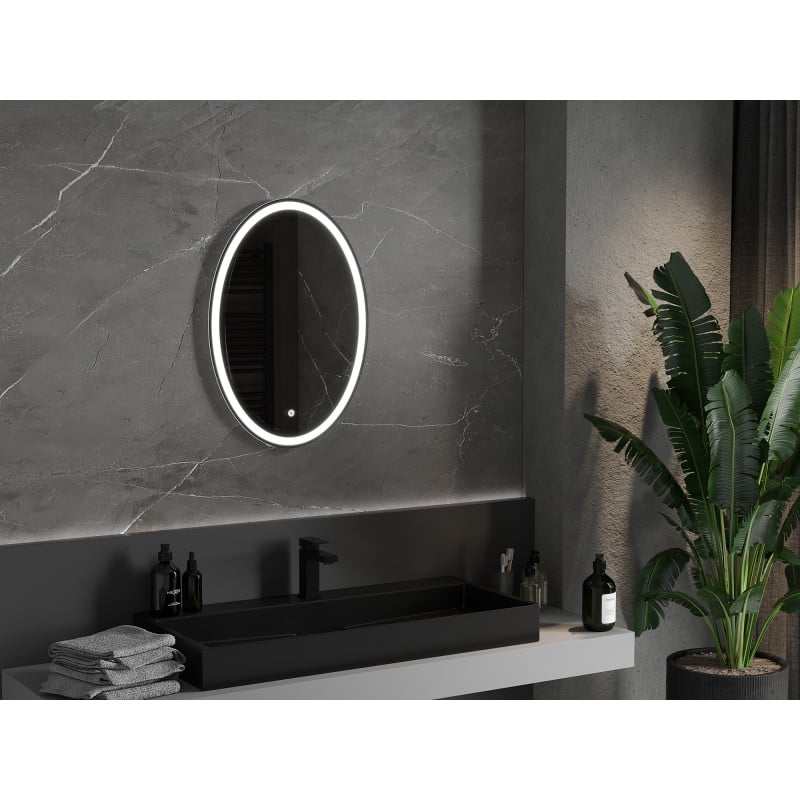 Mexen Elz beleuchteter Badezimmerspiegel 50 x 70 cm, LED 6000K, Antibeschlag - 9802-050-070-611-00