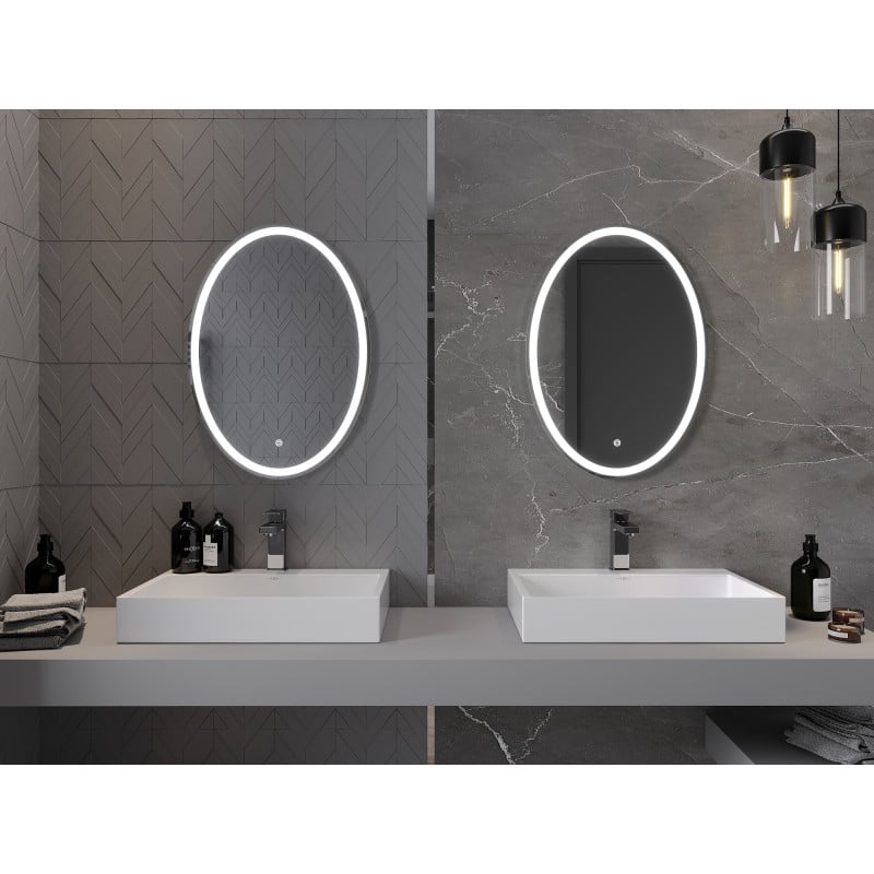 Mexen Elz beleuchteter Badezimmerspiegel 50 x 70 cm, LED 6000K, Antibeschlag - 9802-050-070-611-00