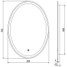 Mexen Elz beleuchteter Badezimmerspiegel 50 x 70 cm, LED 6000K, Antibeschlag - 9802-050-070-611-00