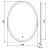 Mexen Elz beleuchteter Badezimmerspiegel 60 x 80 cm, LED 6000K, Antibeschlag - 9802-060-080-611-00