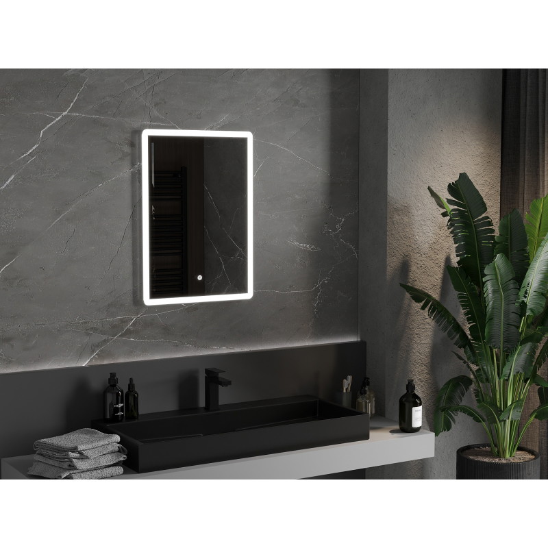 Mexen Navia beleuchteter Badezimmer-Spiegel 50 x 70 cm, LED 6000K, Anti-Beschlag - 9803-050-070-611-00