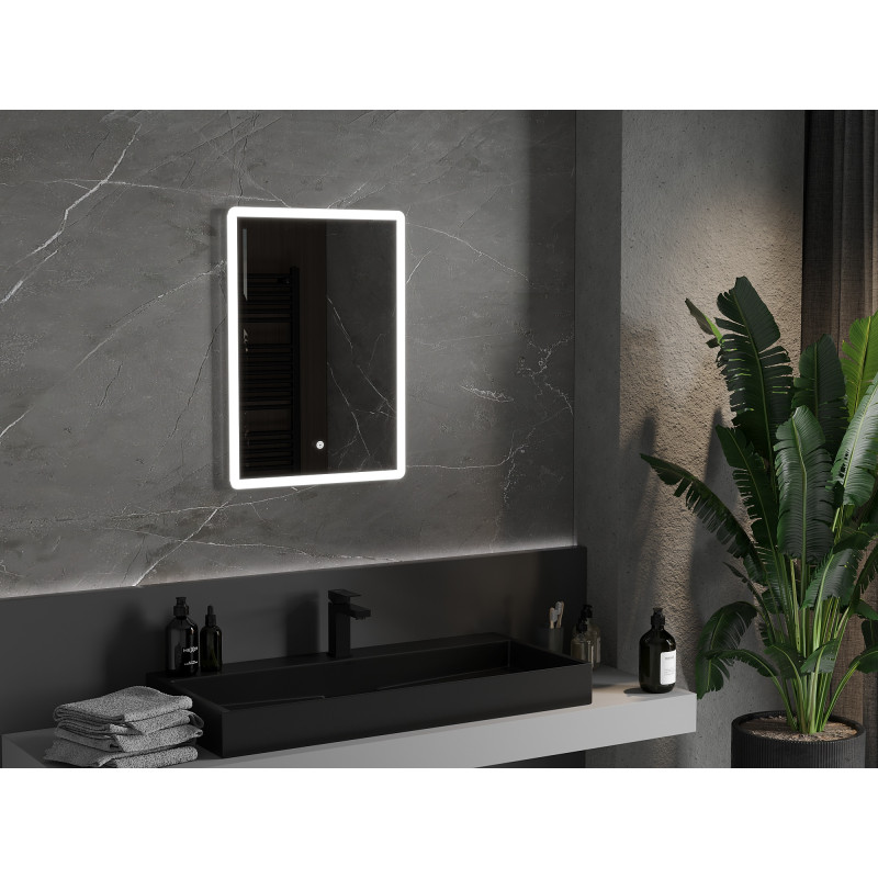 Mexen Navia beleuchteter Badezimmerspiegel 50 x 70 cm, LED 6000K, Antibeschlag - 9803-050-070-611-00