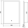 Mexen Navia beleuchteter Badezimmer-Spiegel 50 x 70 cm, LED 6000K, Anti-Beschlag - 9803-050-070-611-00